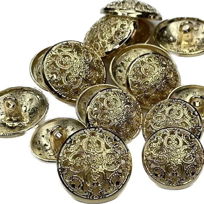 Petal Perfection Metal Buttons(8 Big   8 Small)