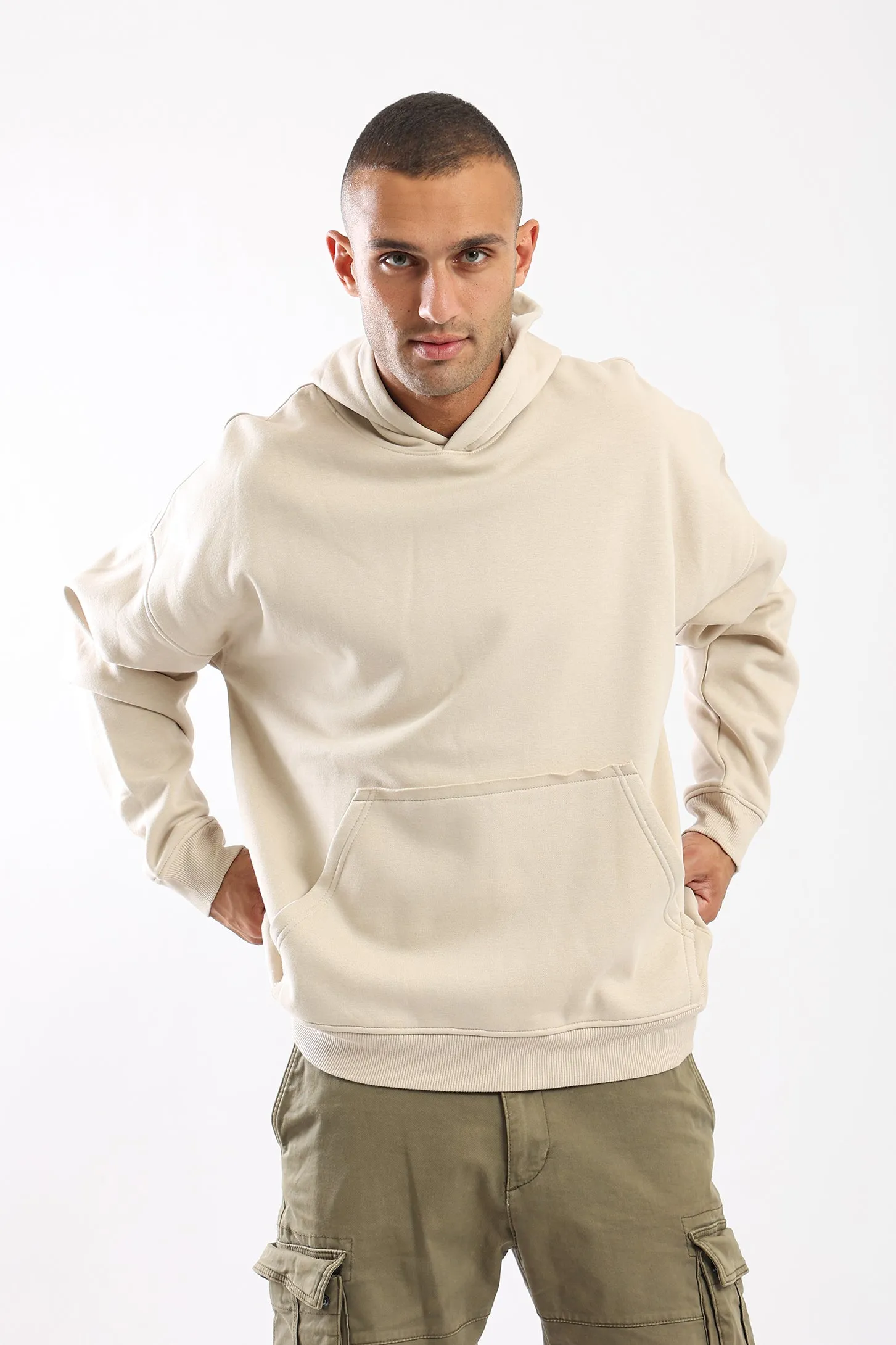 RACING TO CONCLUSIONS HOODIE - BEIGE