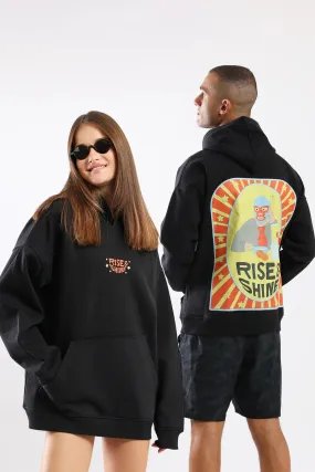 RISE AND SHINE HOODIE - BLACK