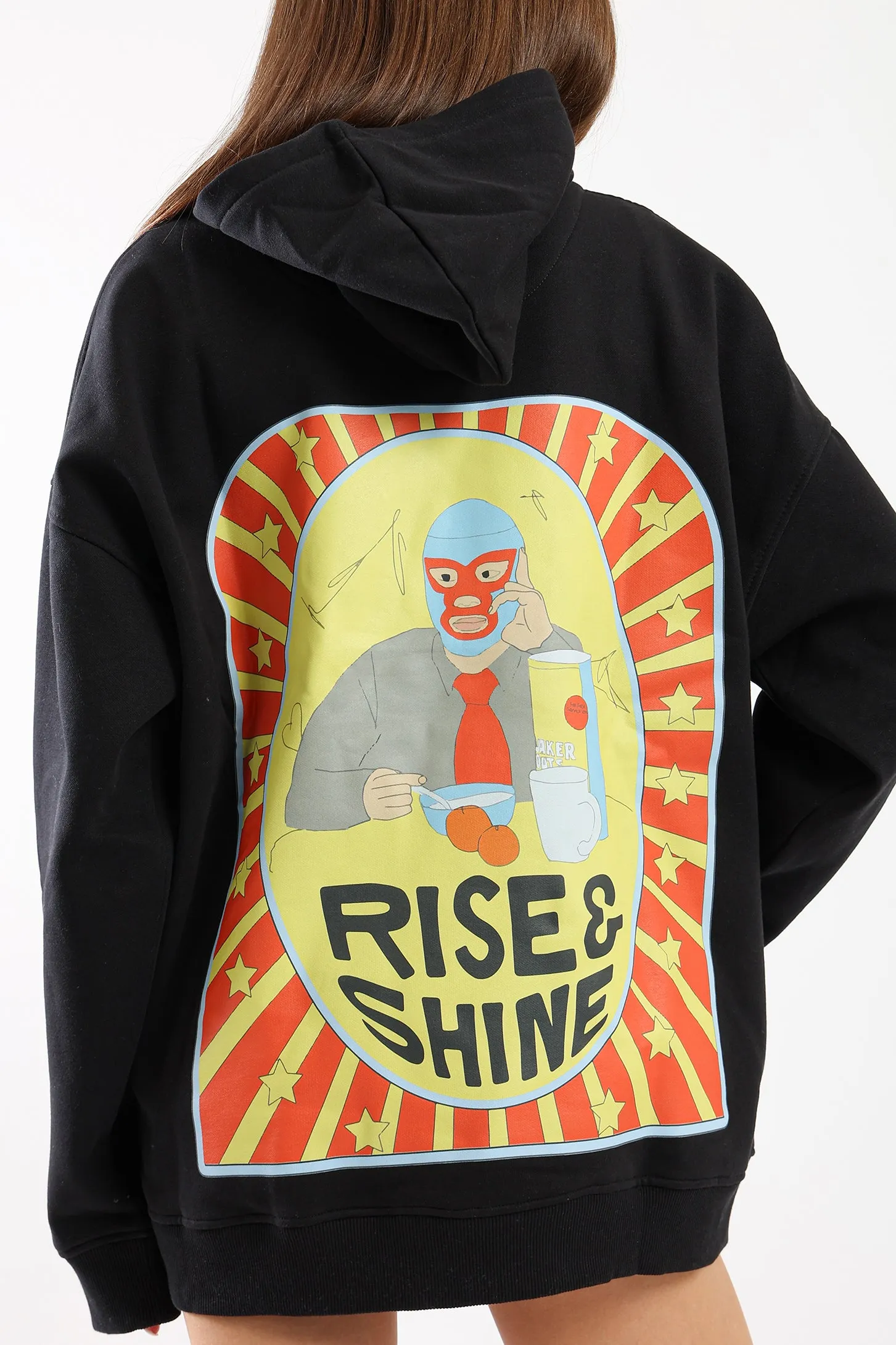 RISE AND SHINE HOODIE - BLACK