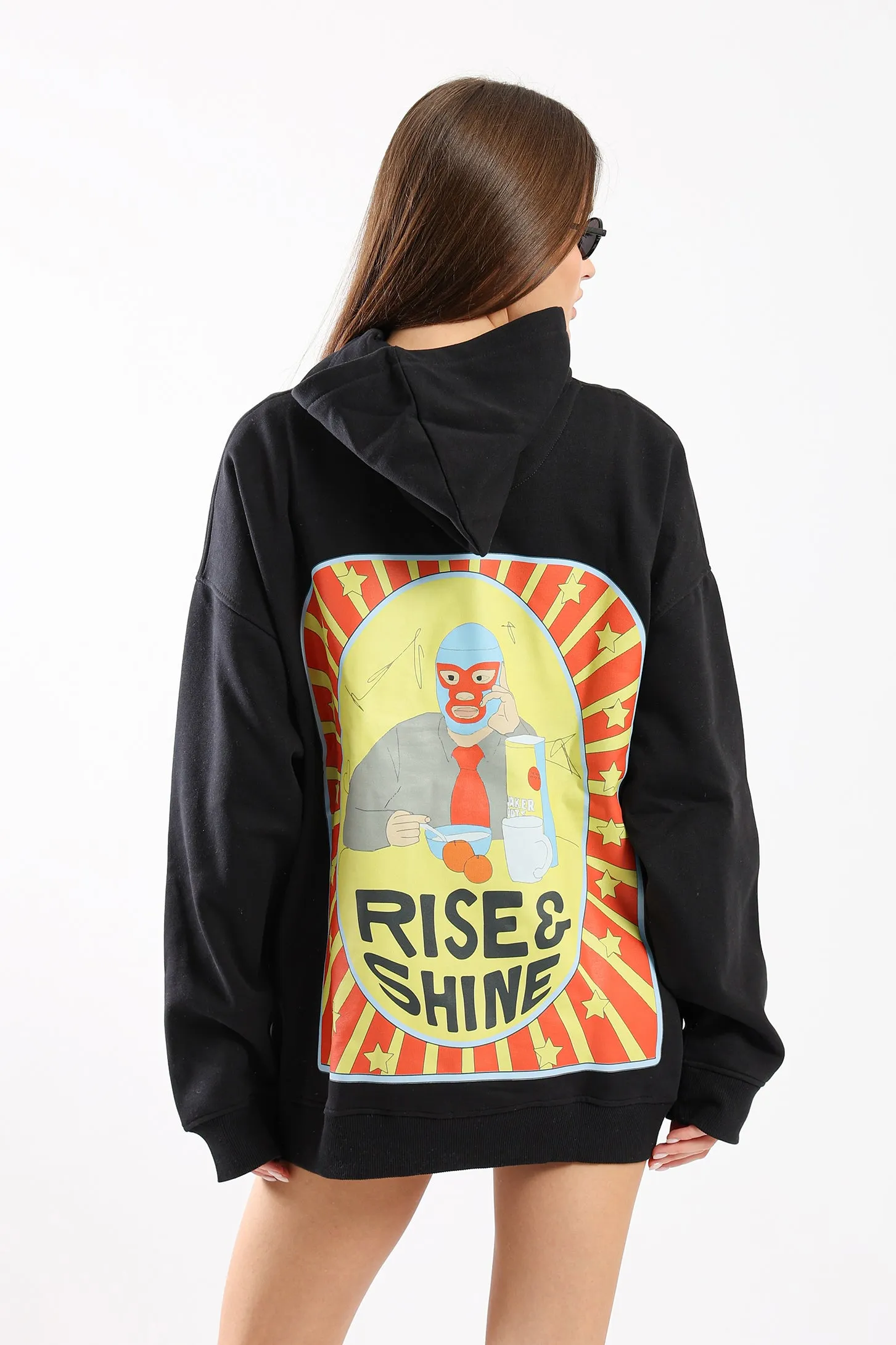 RISE AND SHINE HOODIE - BLACK