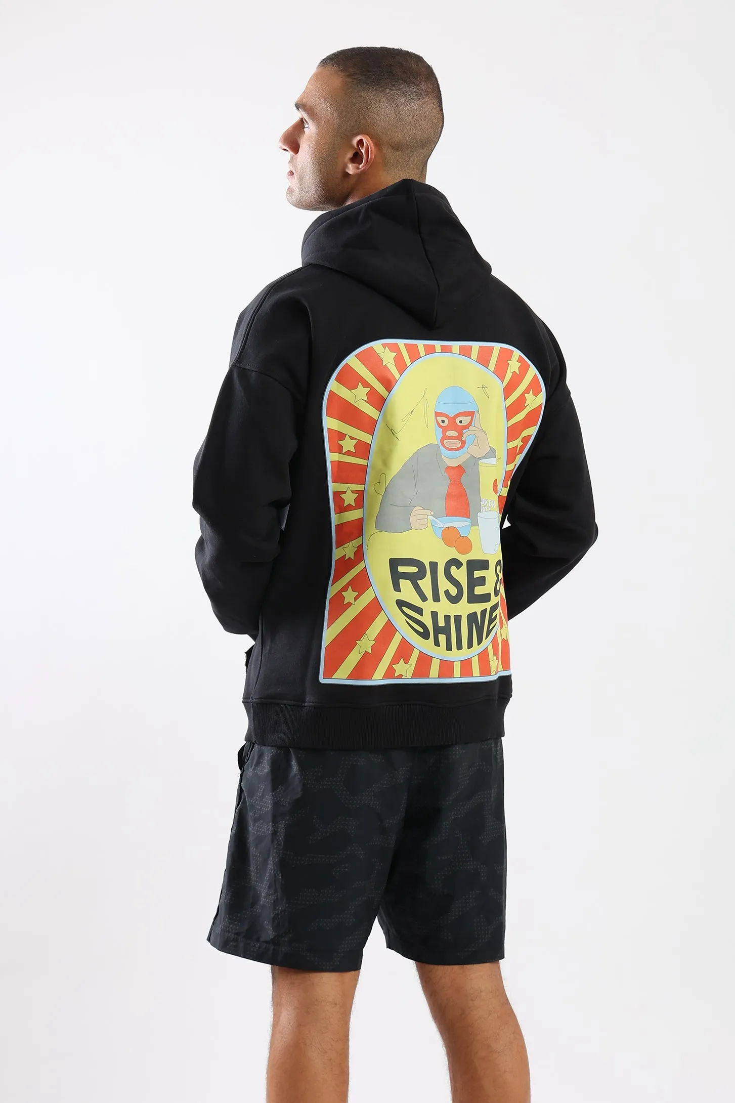 RISE AND SHINE HOODIE - BLACK