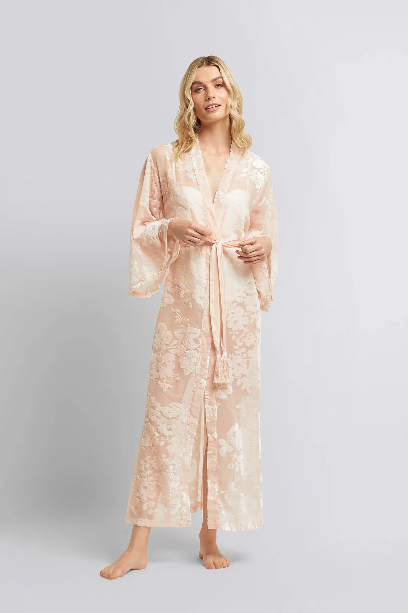 Stevie Maxi Robe - Blush