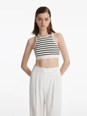 Striped Women Crop Tank Top