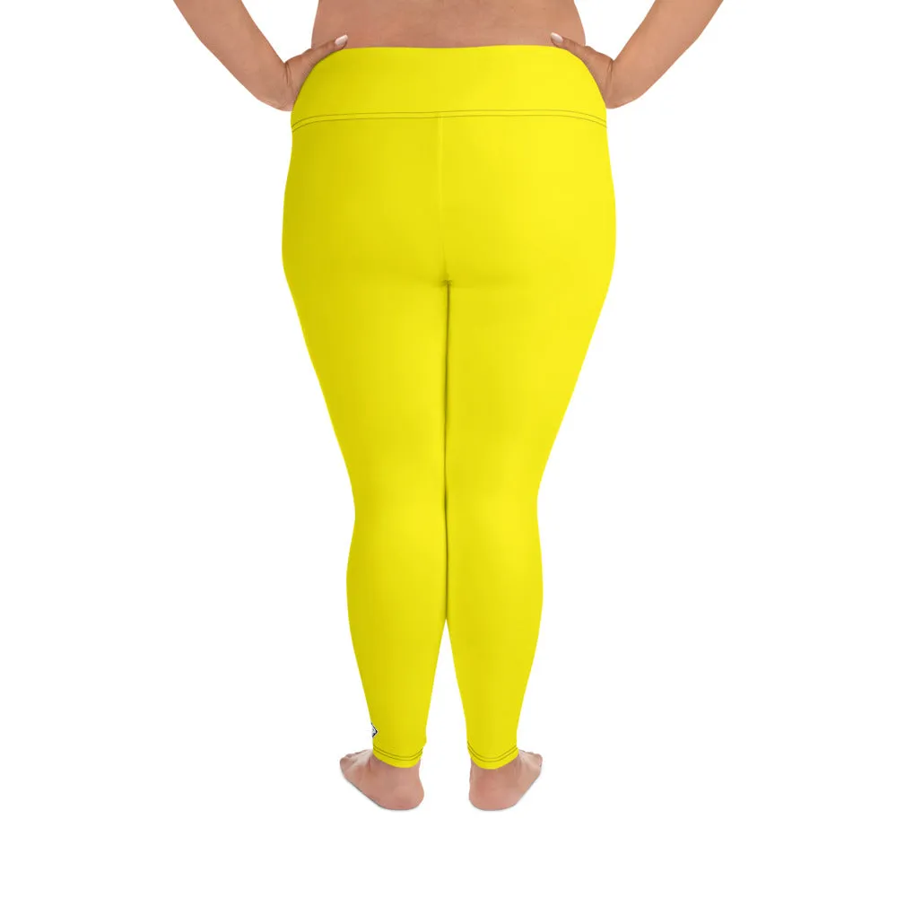 Sweat in Style: Plus Size Solid Yoga Pants for Women - Golden Sun