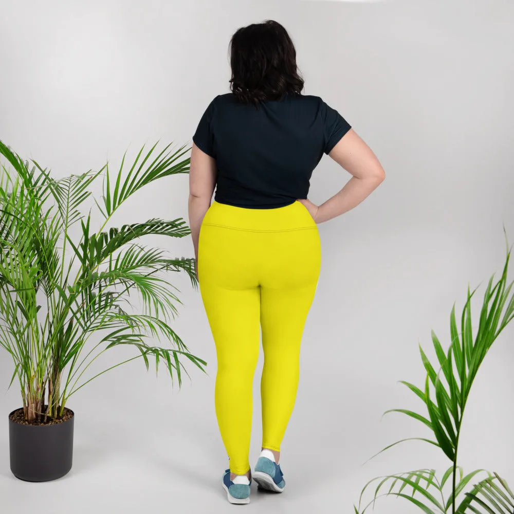 Sweat in Style: Plus Size Solid Yoga Pants for Women - Golden Sun