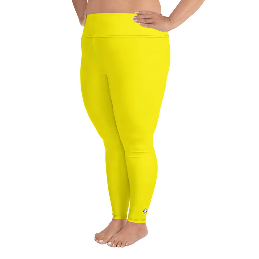 Sweat in Style: Plus Size Solid Yoga Pants for Women - Golden Sun