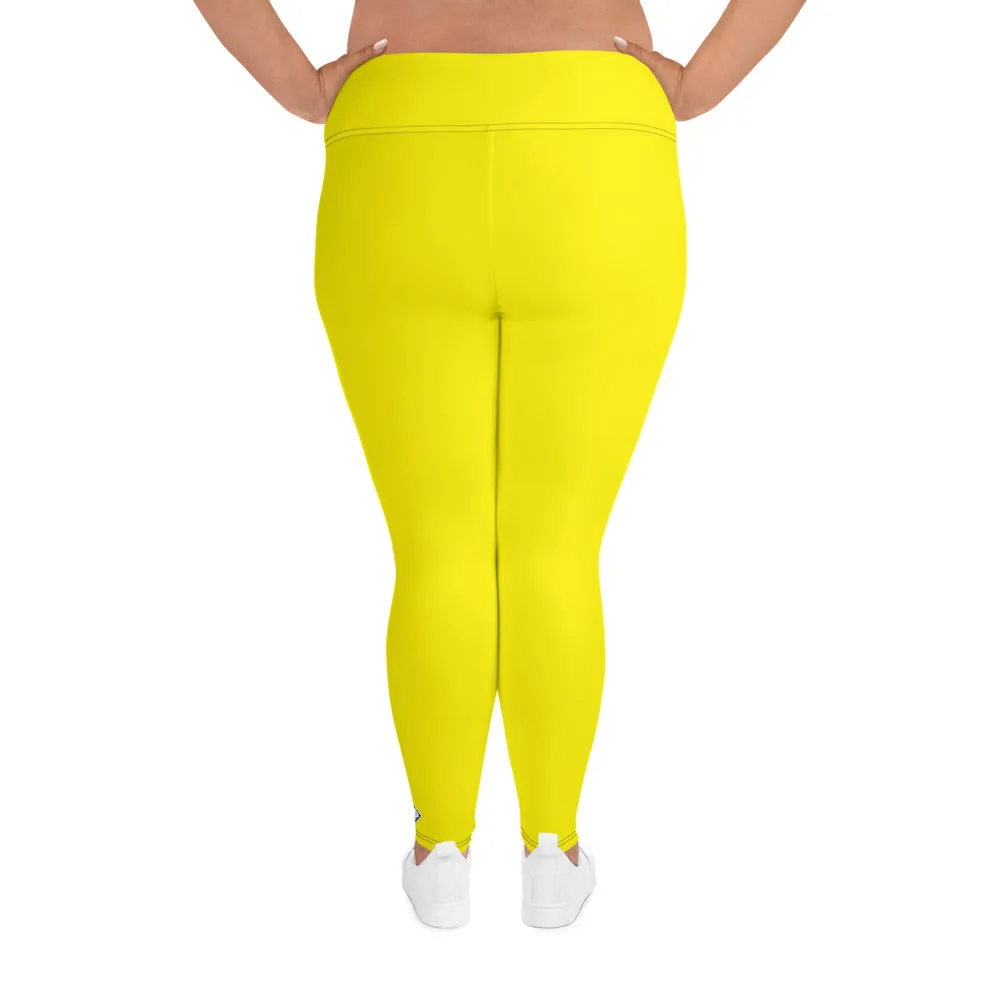 Sweat in Style: Plus Size Solid Yoga Pants for Women - Golden Sun