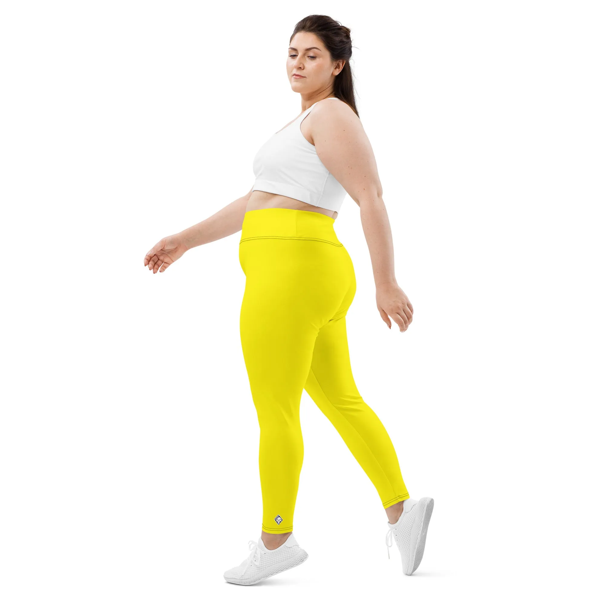 Sweat in Style: Plus Size Solid Yoga Pants for Women - Golden Sun