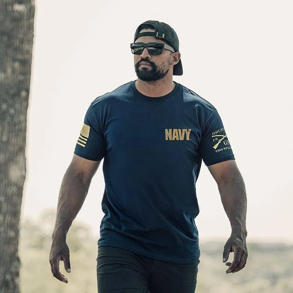 USN - Edge of the World 2.0 T-Shirt - Navy