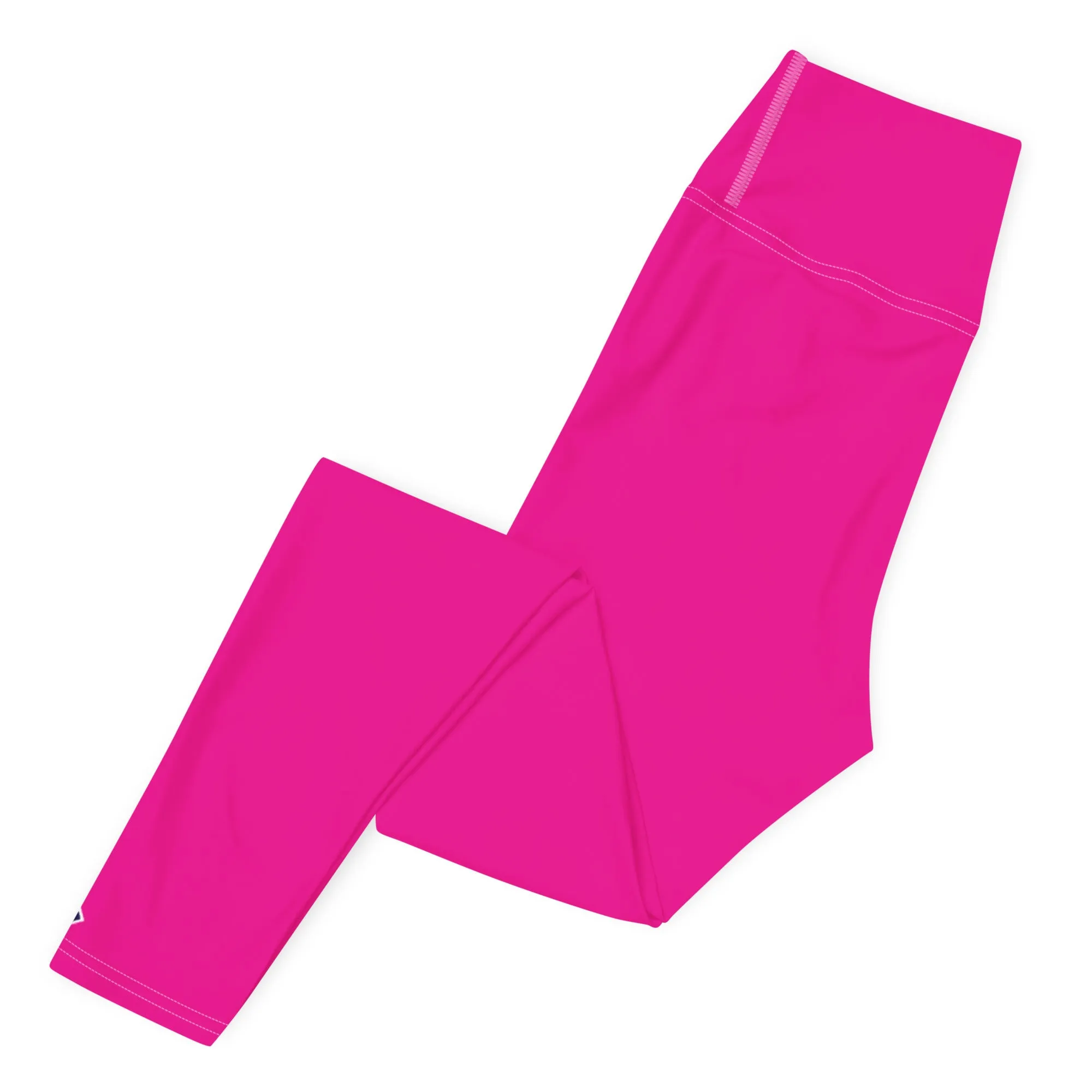 Versatile Style: Women's Solid Color Workout Yoga Pants - Hollywood Cerise