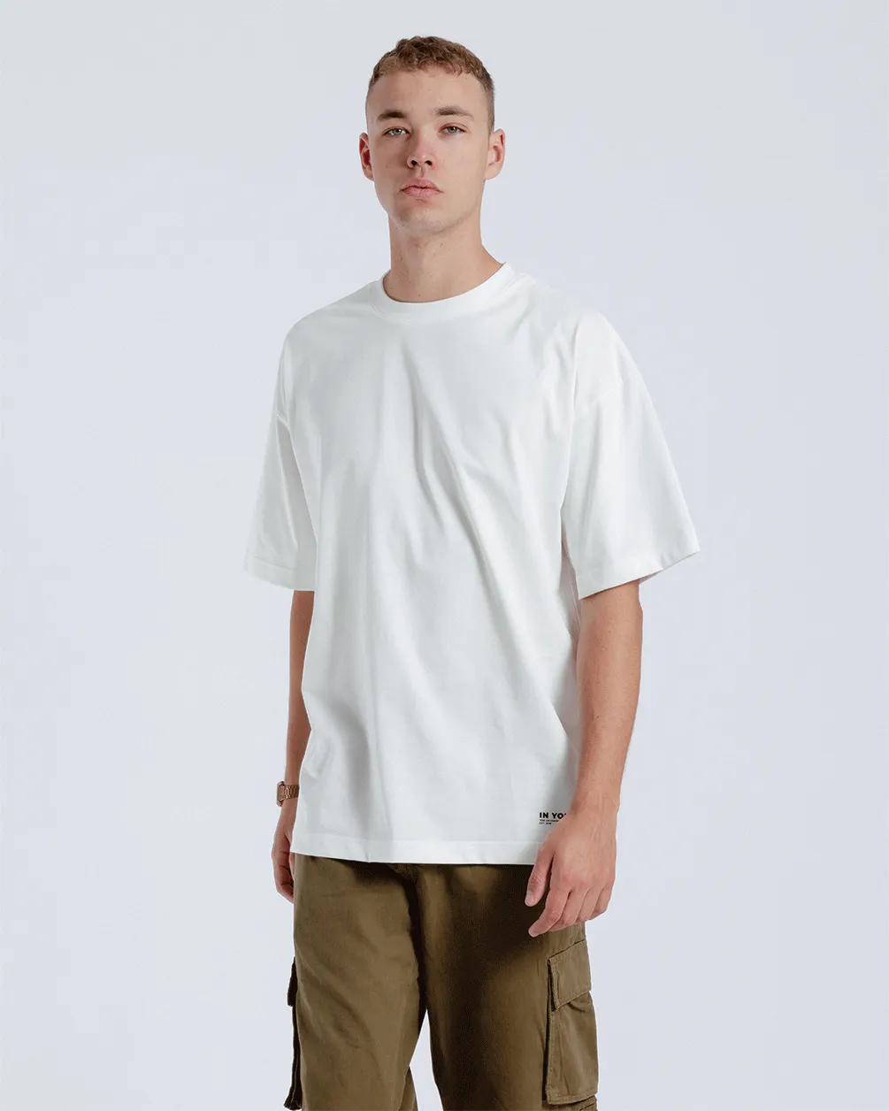 White Basic Oversized Tee