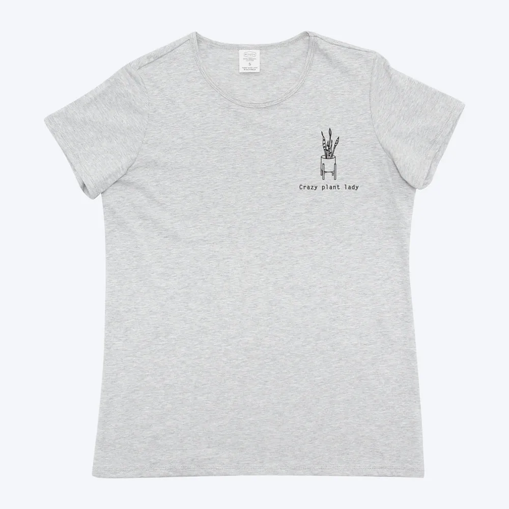 Women's Organic T-shirt - Crazy Plant Lady